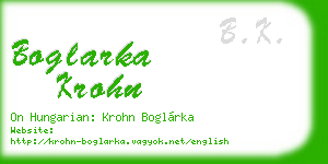 boglarka krohn business card
